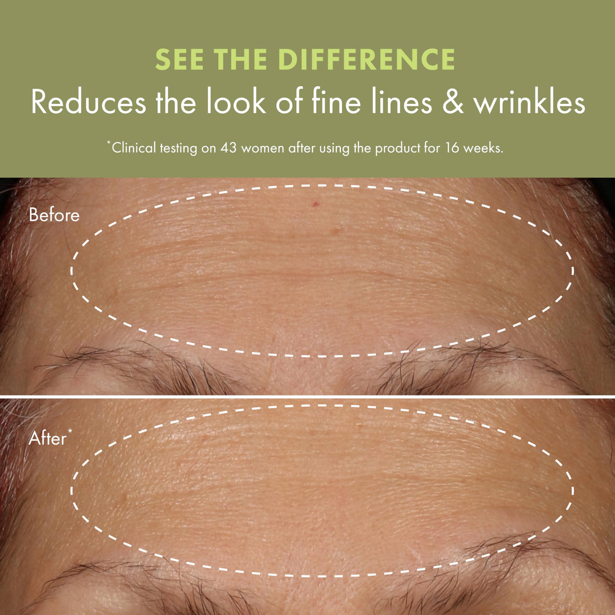 Origins serum being smoothed along neck and jawline, targets firming and lines