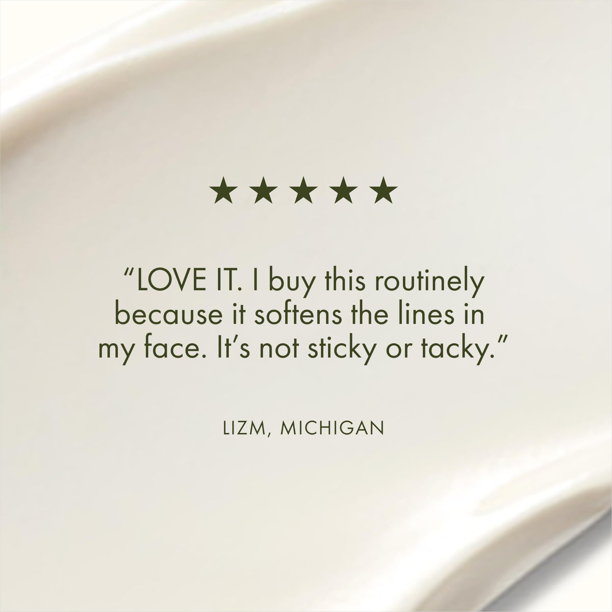 Origins Plantscription being applied to cheek, showing immediate hydration benefit