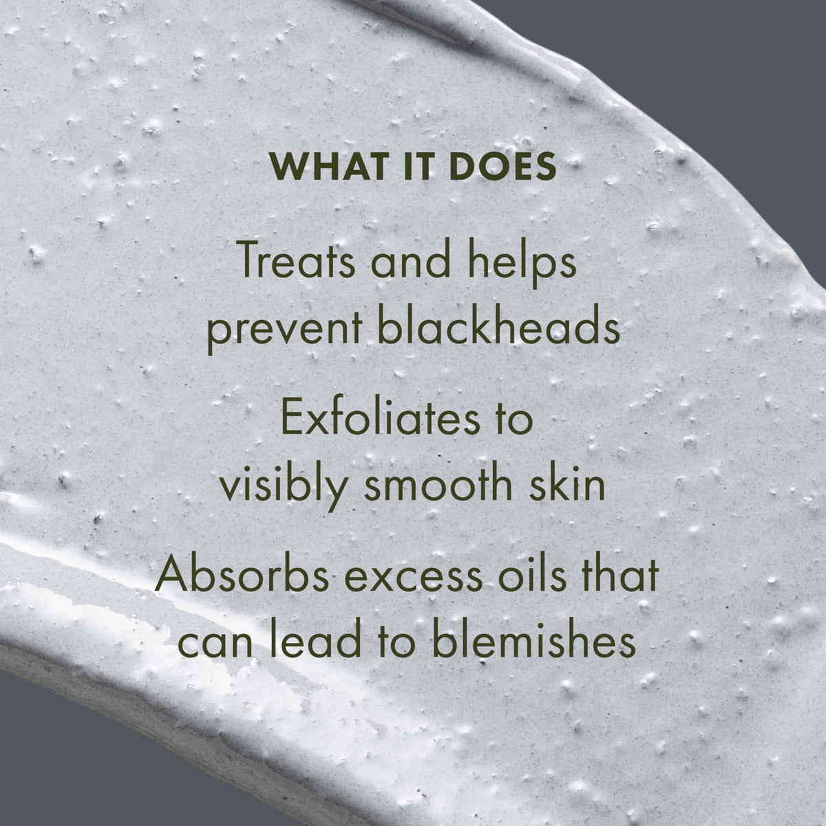 Hands smoothing Origins mask into a scrub on skin, demonstrates conversion and exfoliation benefit