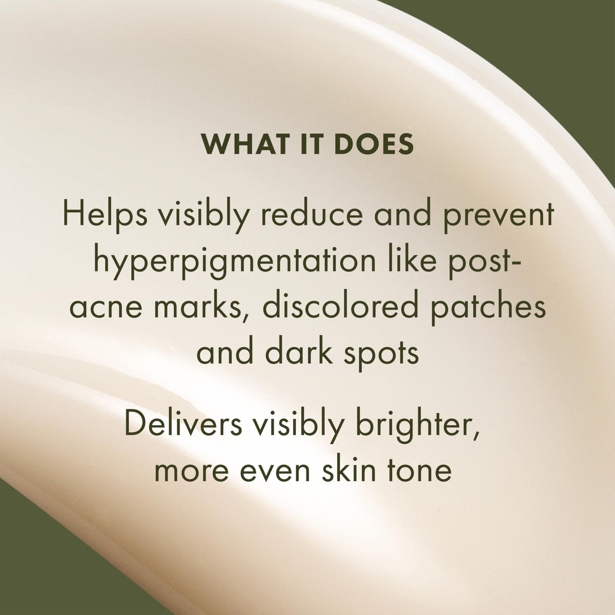 Origins hand application showing serum spread for visible-evening benefit