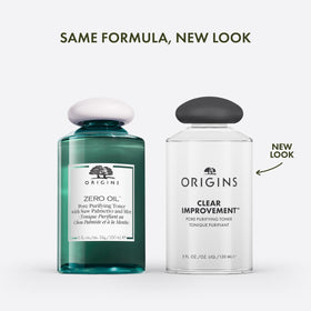 Origins toner liquid texture close-up showing lightweight clarity and fast absorption benefit