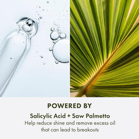 Origins toner bottle beside hand for scale showing product size and travel-friendly benefit