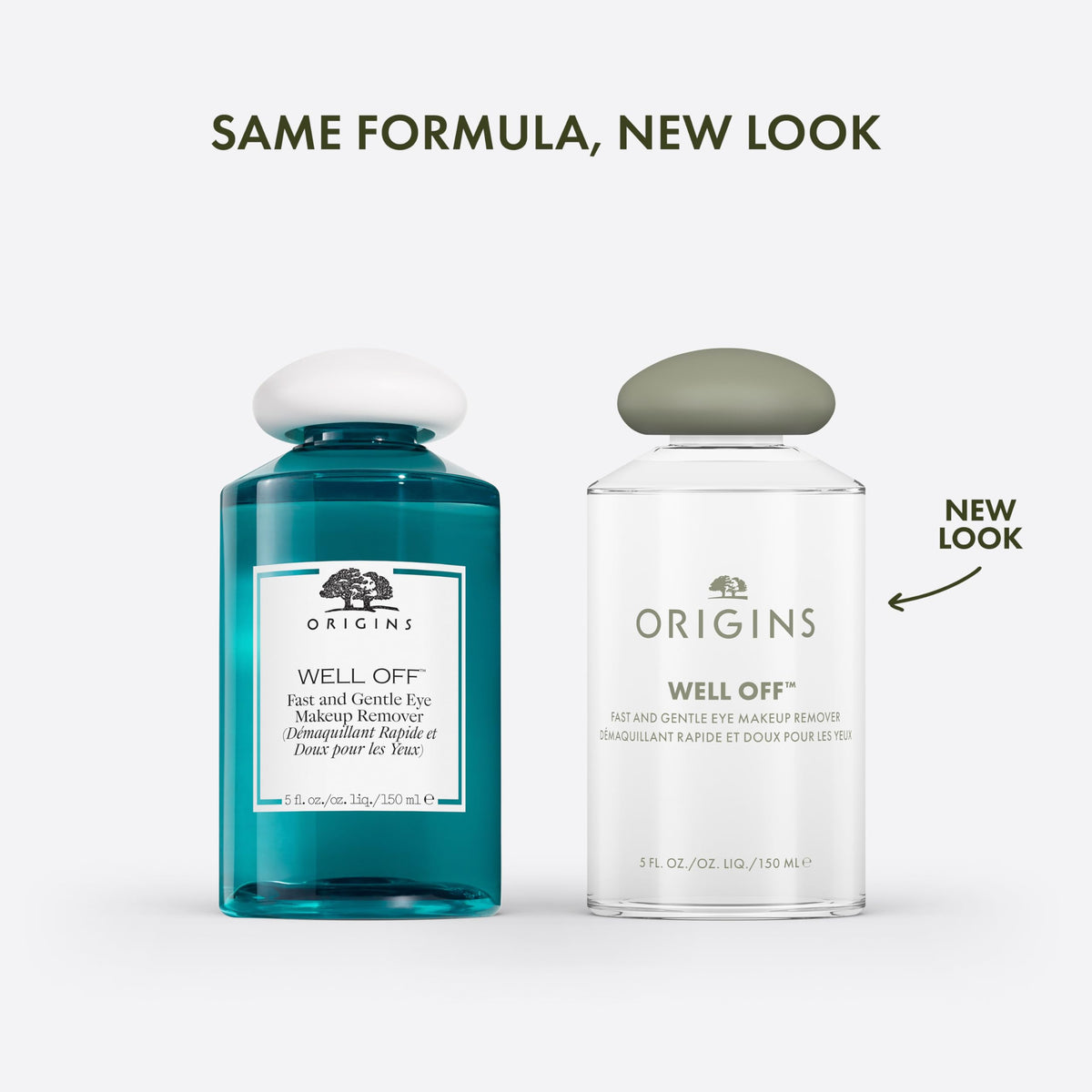 Origins Well Off label detail highlighting ingredients and testing results