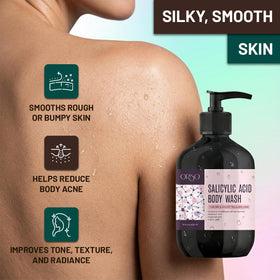 ORISO body wash lather texture close-up highlighting gentle exfoliating foam