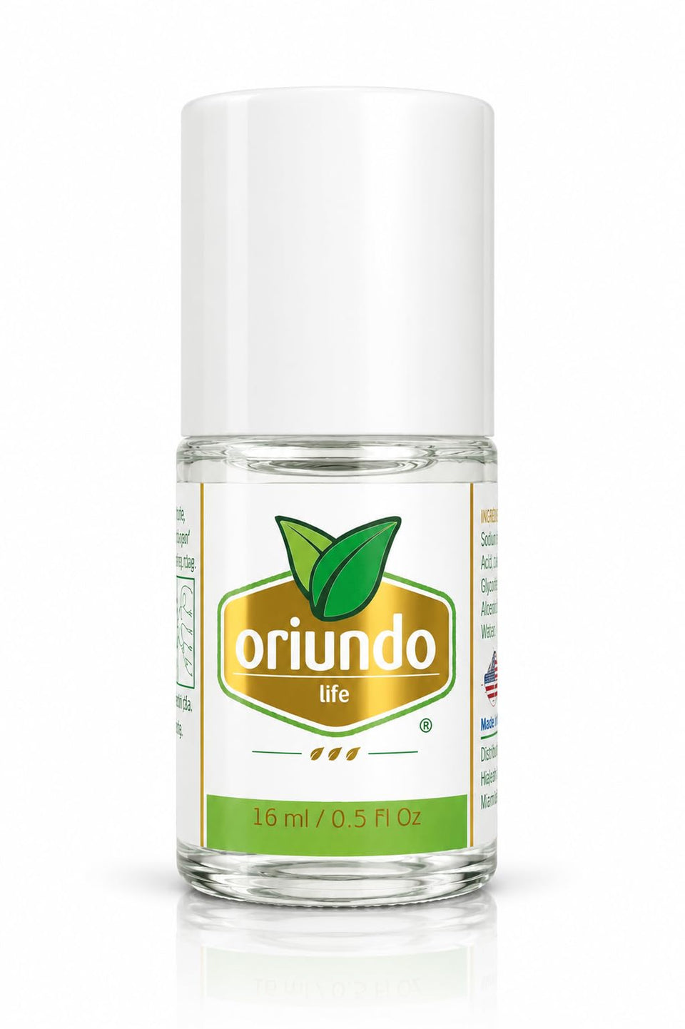 oriundo life front packaging showing product and box for protection benefit