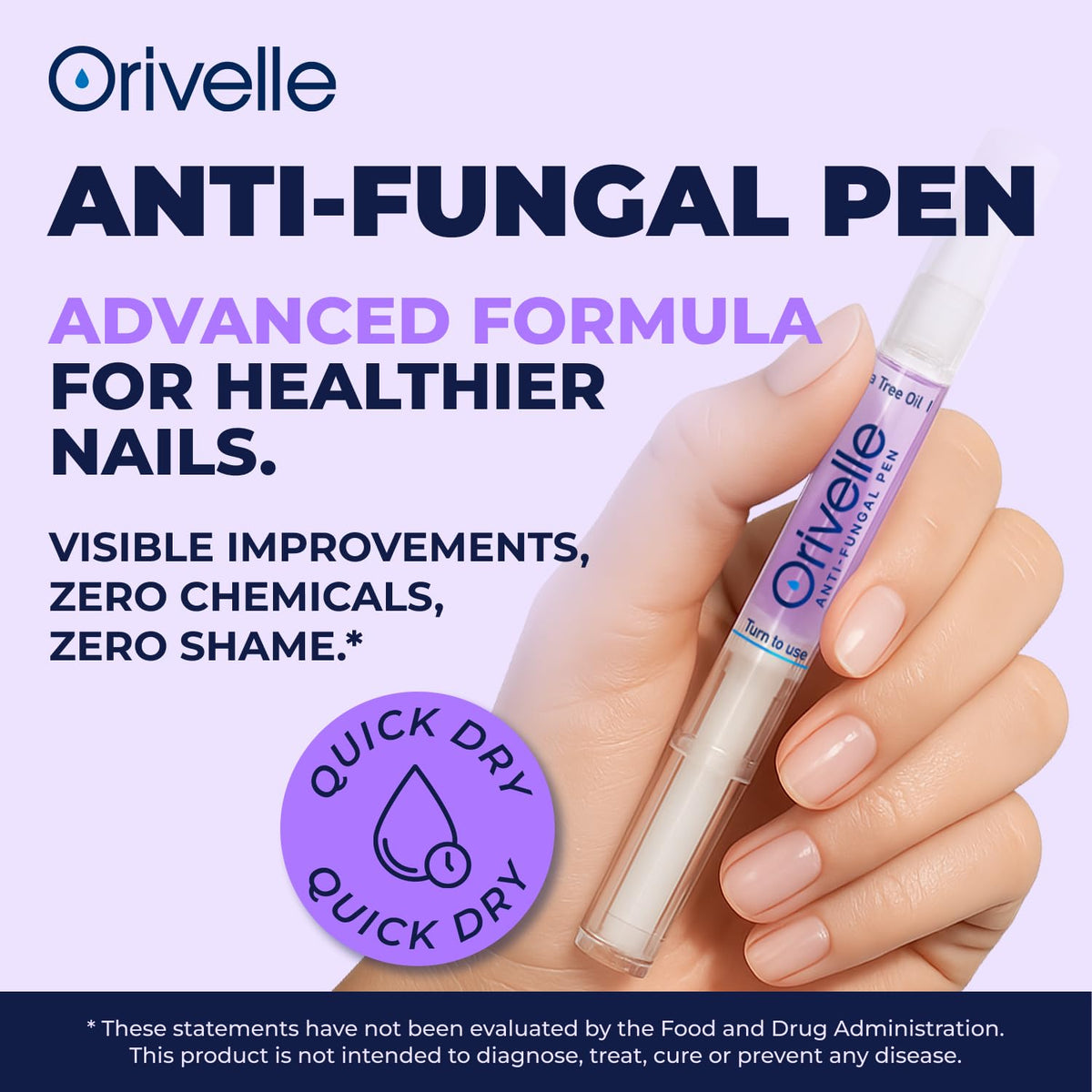 Orivelle pen applicator close-up showing precision tip for targeted use