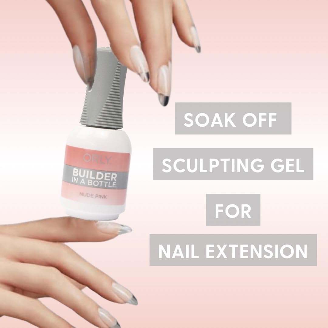 Orly Builder in a Bottle nude pink gel texture close-up highlighting smooth self-leveling formula