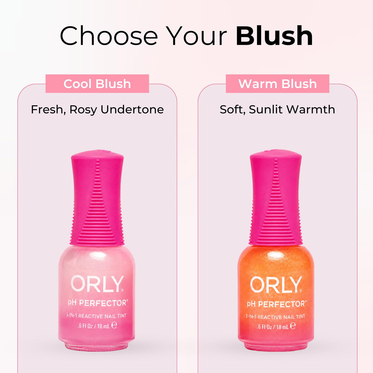 Orly before and after nails demonstrating discoloration correction