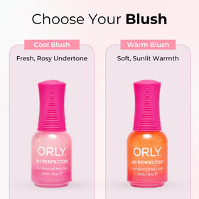 Orly before and after nails demonstrating discoloration correction