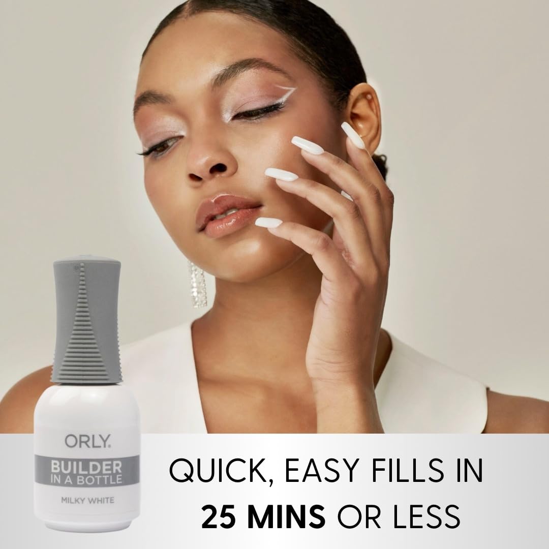 Orly gel applied on nail form demonstrating extension sculpting benefit