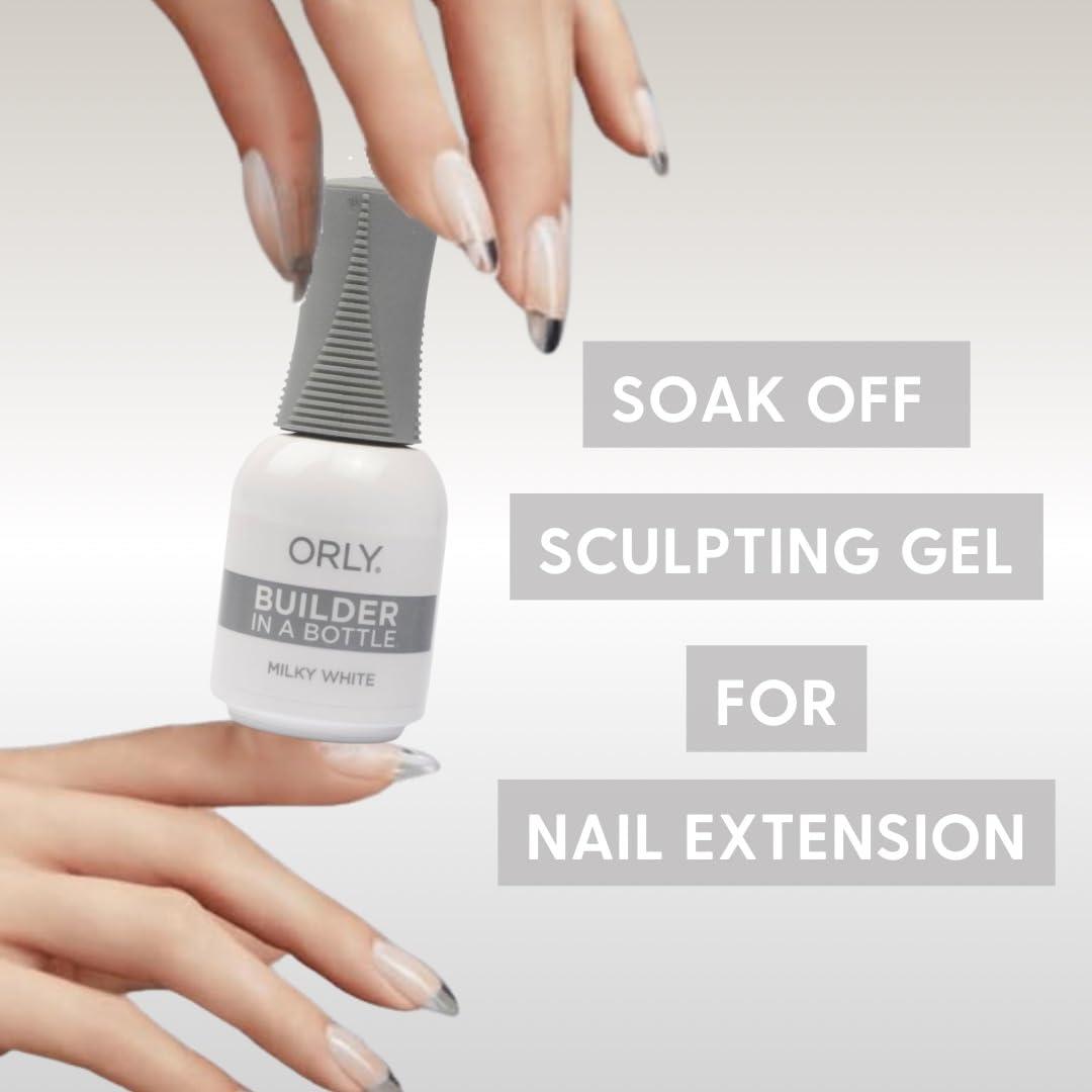 Orly Milky White gel texture close-up showing smooth self-leveling finish