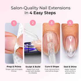 Orly GelFX forms and tools laid out for efficient sculpting workflow
