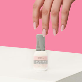 Orly GELFX Light Pink bottle cap and label highlighting shade name and use
