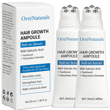 ORRÉNATURALS front packaging showing the Hair Revival Ampoule and benefits