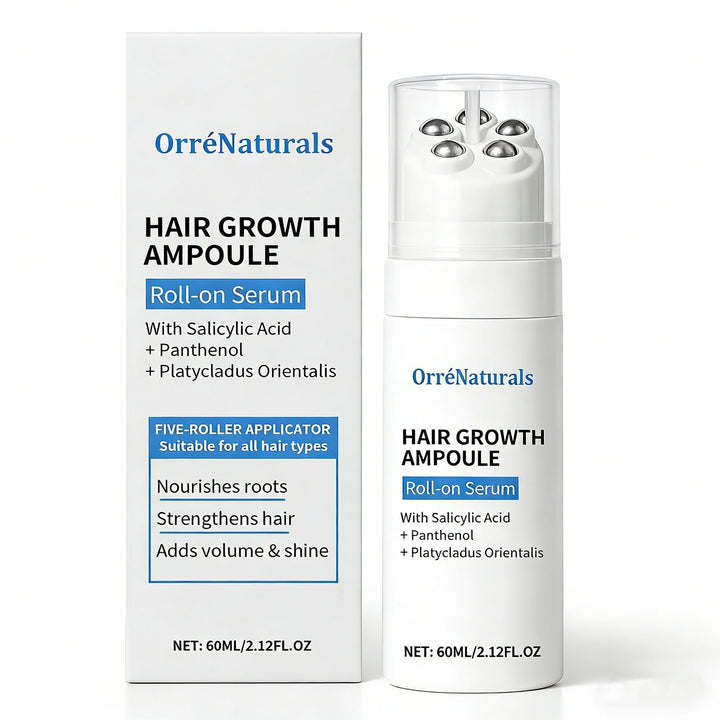 ORRÉNATURALS front packaging showing ampoule benefits and clean design