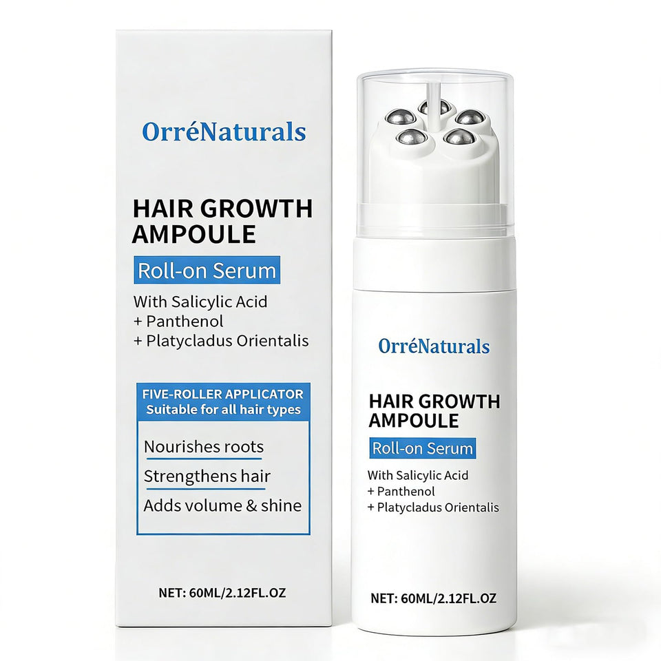 ORRÉNATURALS front packaging showing ampoule benefits and clean design