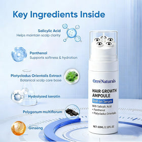 ORRÉNATURALS serum droplet texture highlighting lightweight hydration