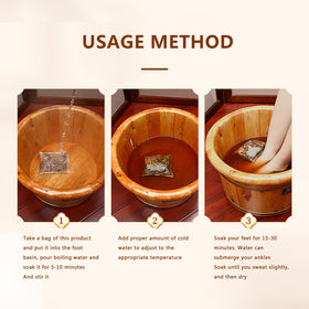 orretter foot soak in use with feet in bowl and steam, relaxing home spa benefit