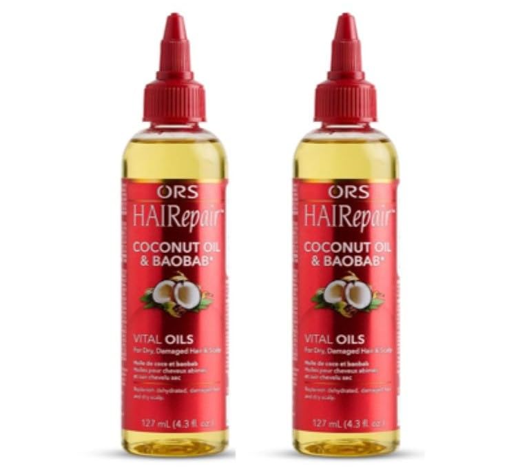 ORS HAIRepair front bottle view showing label and lightweight oil benefits