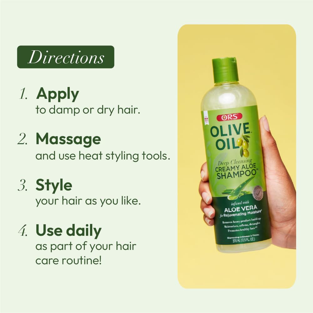 ORS styled shiny hair after use showing improved manageability