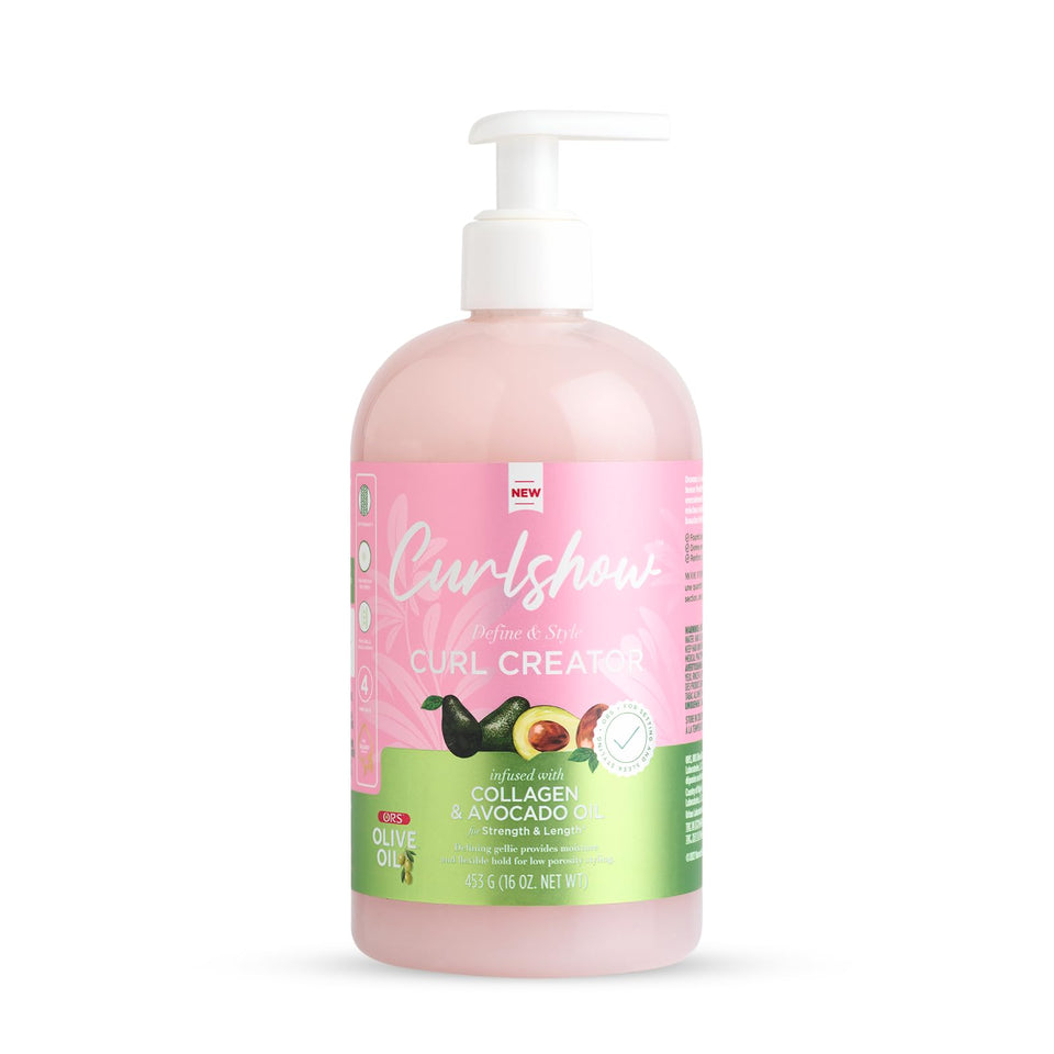 ORS Olive Oil Curlshow front packaging showing clear label and size benefits