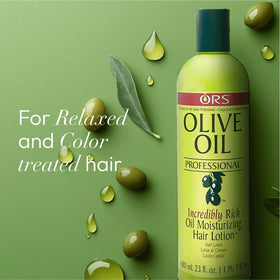 ORS applied to damp hair mid-lengths to ends demonstrating detangling and frizz control
