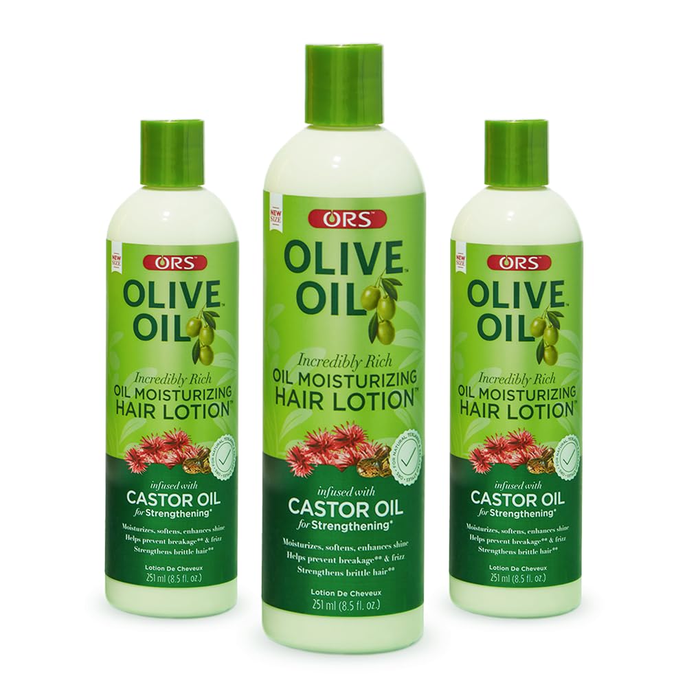 ORS olive oil front packaging showing bottle and benefits