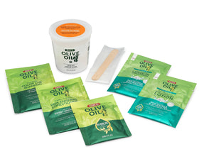 ORS product next to measuring scale and kit items showing package contents and size