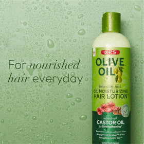 ORS product applied to hair during styling for heat protection