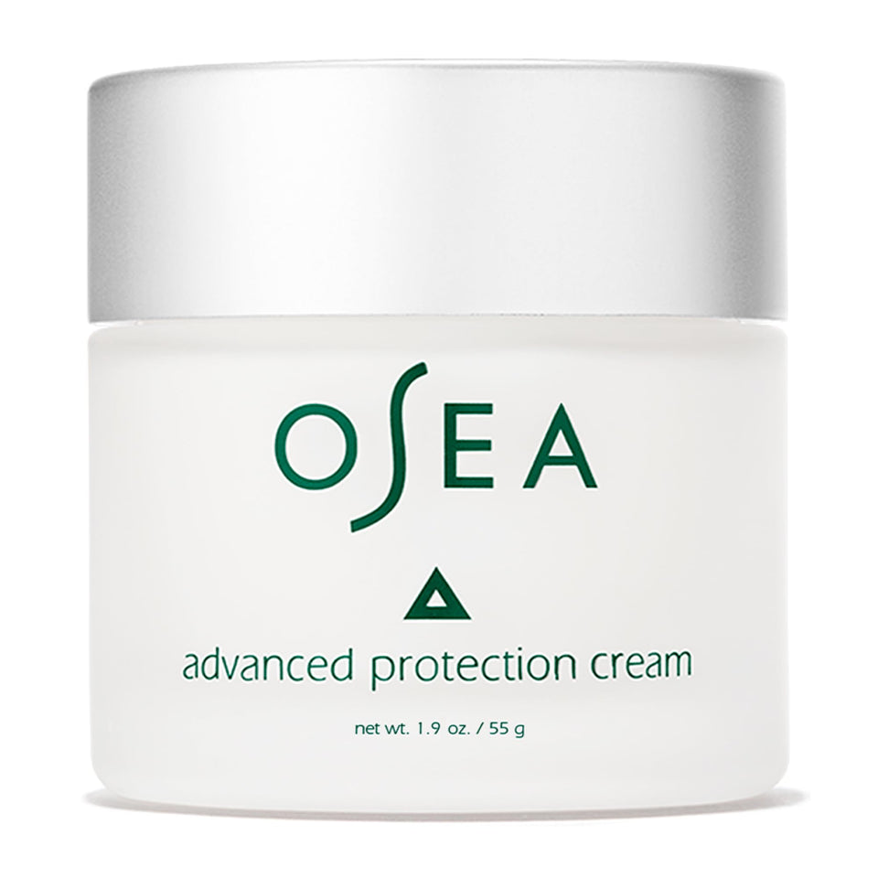 OSEA jar front view showing product and clean design, highlights hydration