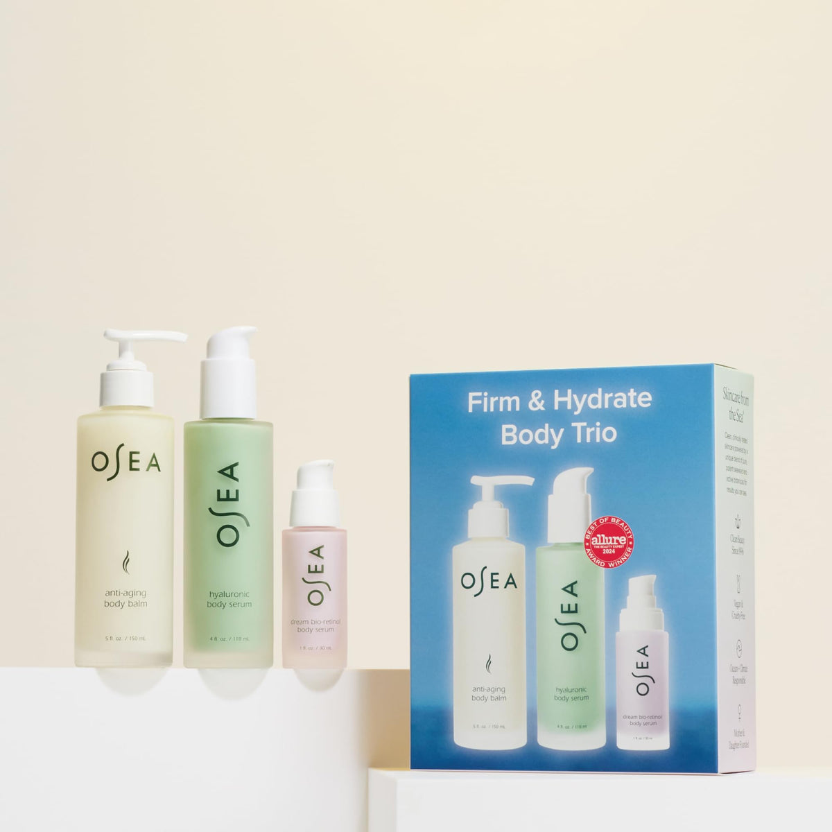 OSEA anti-aging body balm texture close-up showing silky spreadability
