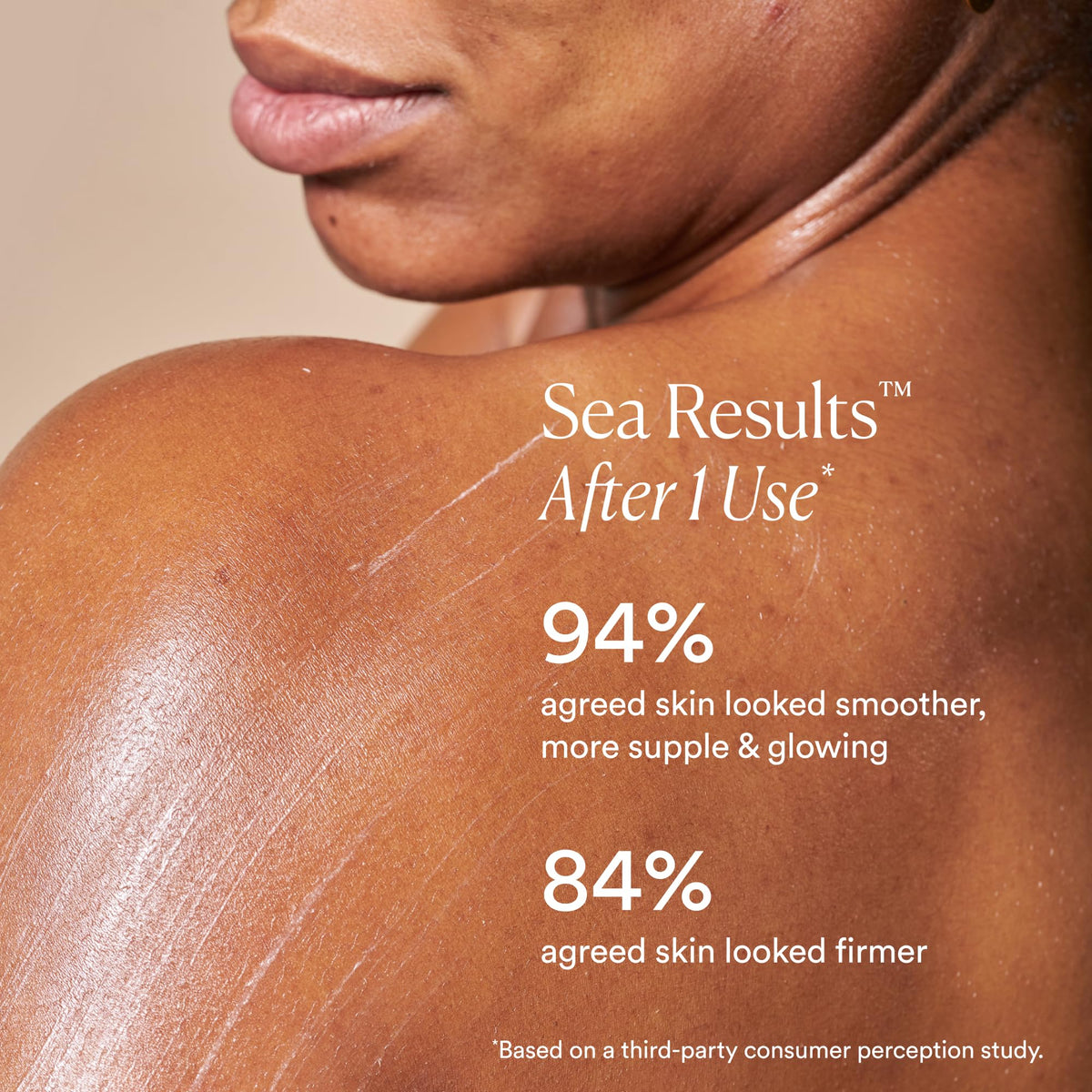 OSEA creamy balm texture swatch showing lightweight absorption benefit