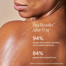 OSEA creamy balm texture swatch showing lightweight absorption benefit