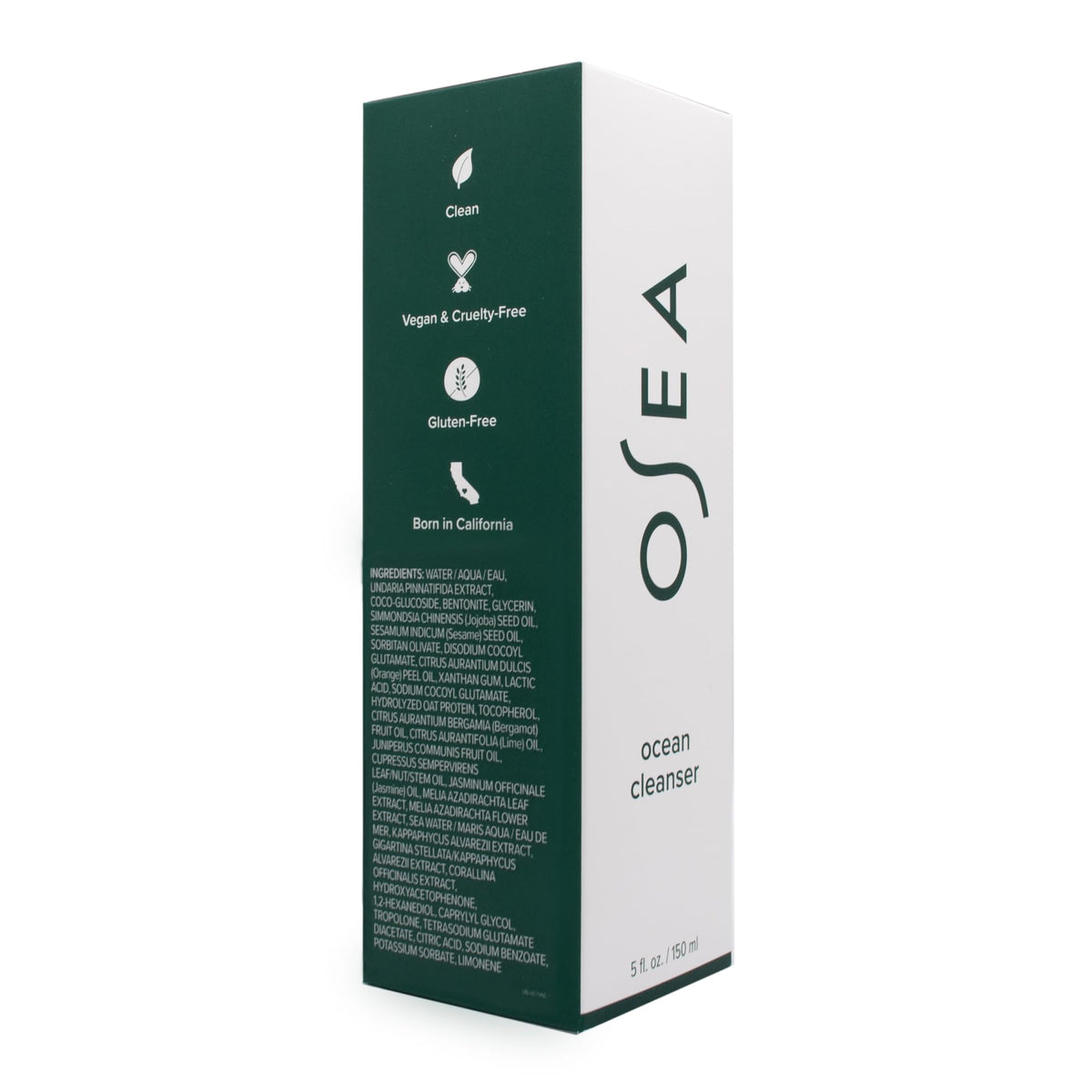 OSEA lather in use showing gentle foaming that cleans without stripping