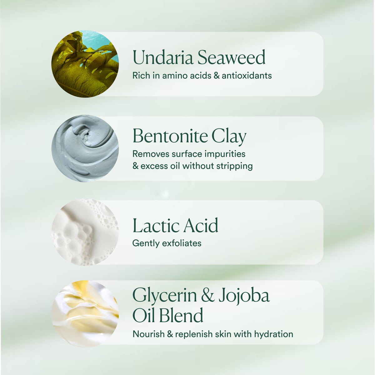 OSEA cleanser on bathroom shelf staged for sustainable skincare routine