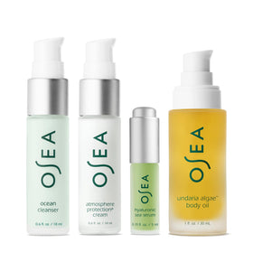 OSEA Ocean Cleanser gel texture closeup demonstrating gentle exfoliating hydration