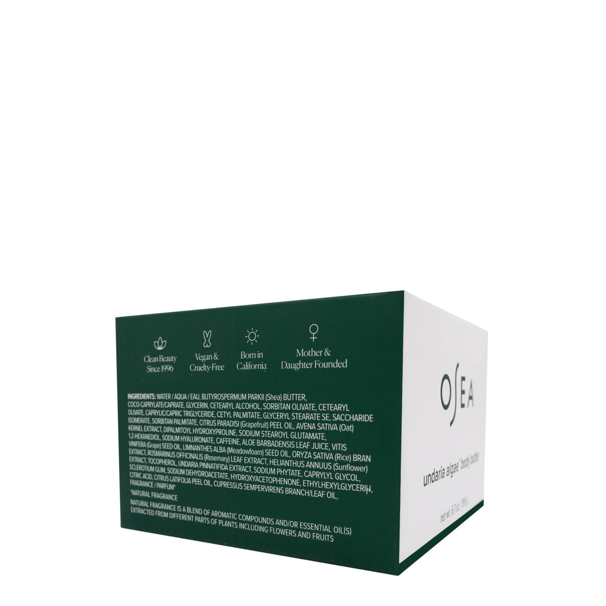 OSEA label and recyclable jar detail showing eco-conscious packaging benefit