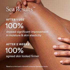OSEA applied to damp skin locking in moisture and glow