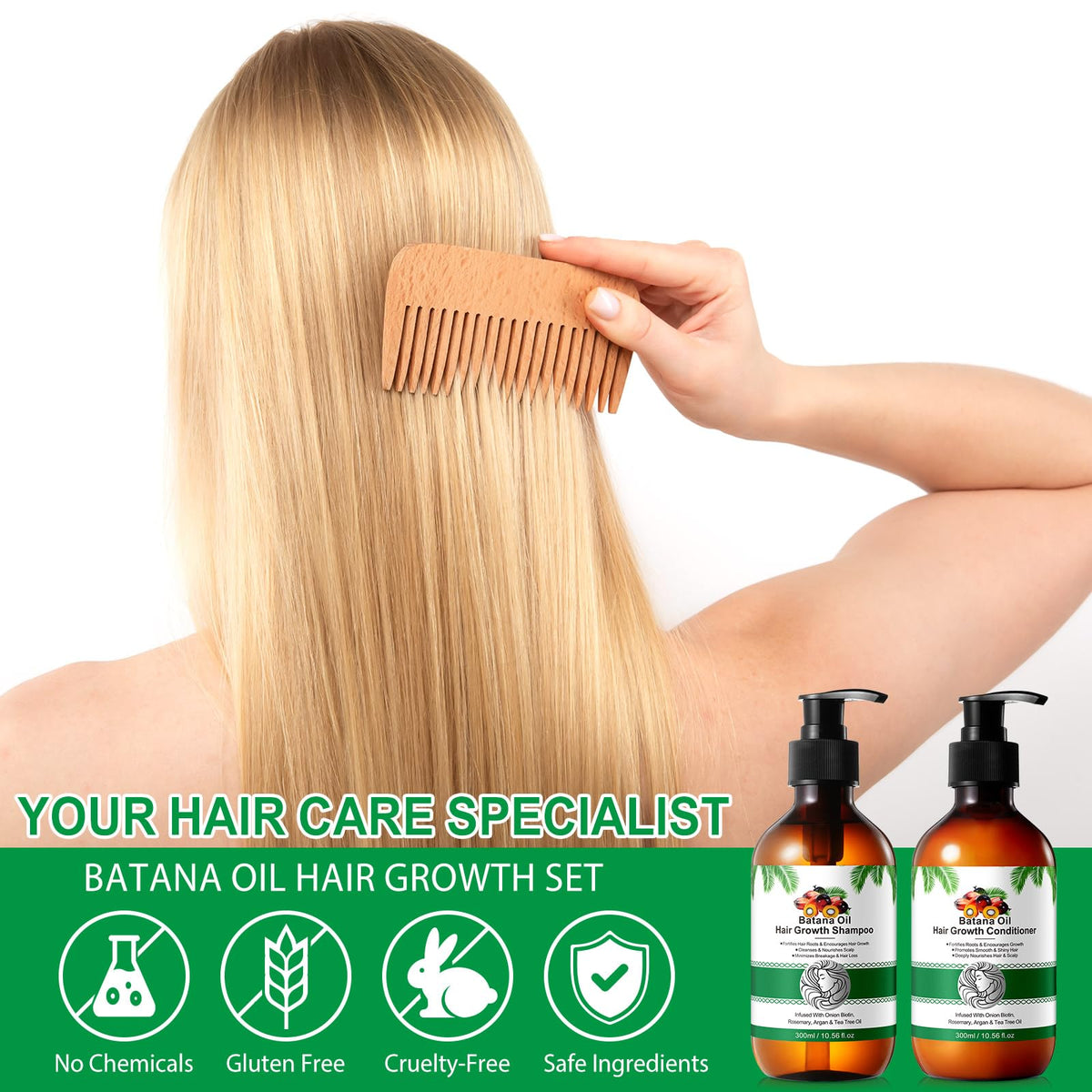 O.SECERT conceptual before and after hair volume depiction showing fuller look