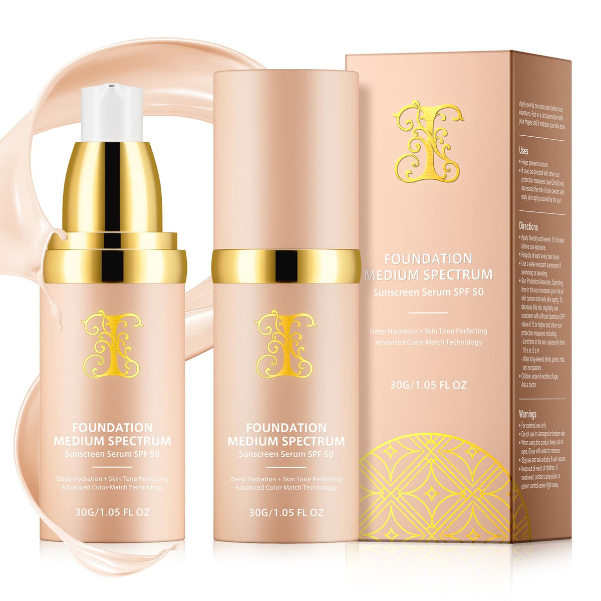 O.SECERT front packaging showing SPF50+ and 4-in-1 benefits