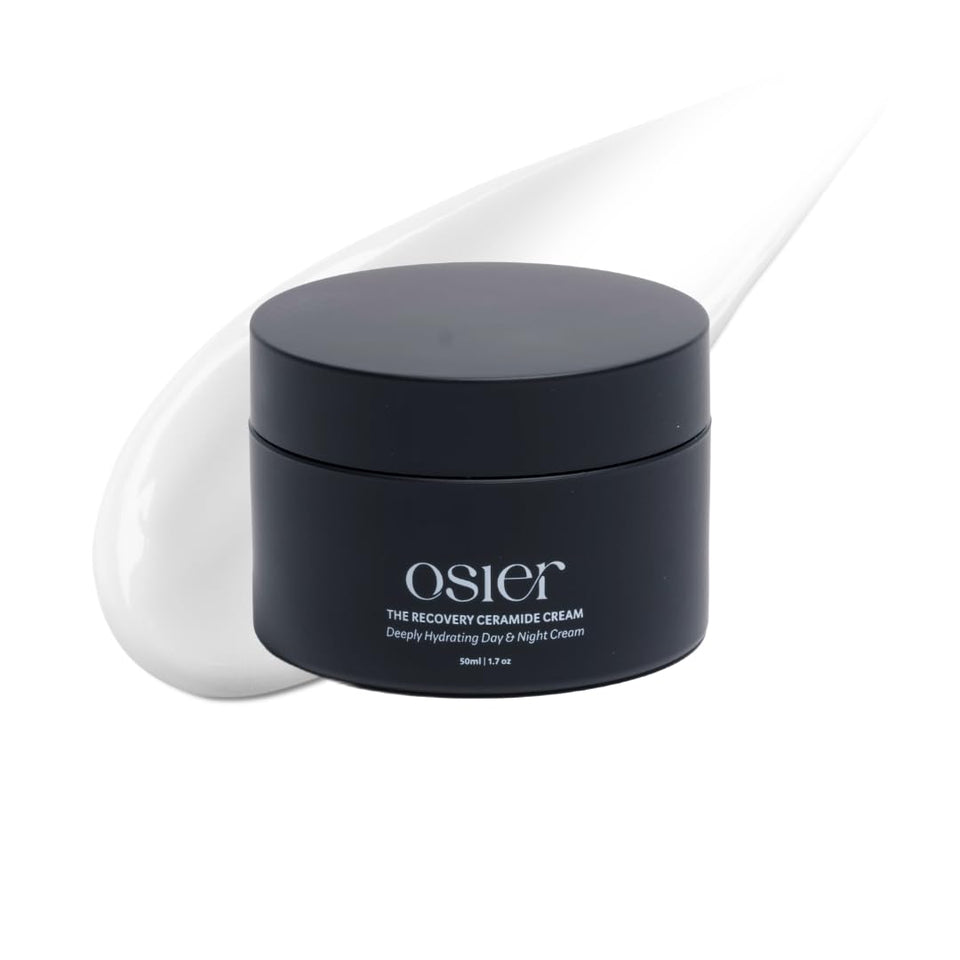 Osier front jar shot showing clean packaging and moisturizing benefits