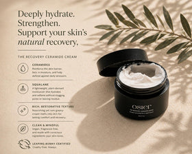 Osier close-up texture of cream highlighting smooth, hydrating finish