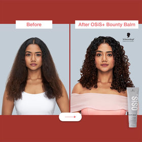 OSiS+ styling with diffuser to show volume and humidity-resistant finish