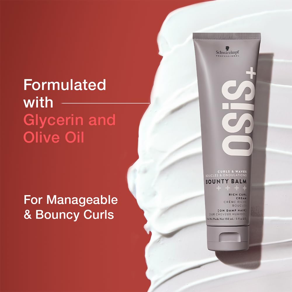 OSiS+ open jar revealing rich curl cream for easy fingertip application