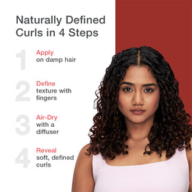 Applying OSiS+ Curl Jam to damp hair for defined, frizz-controlled curls