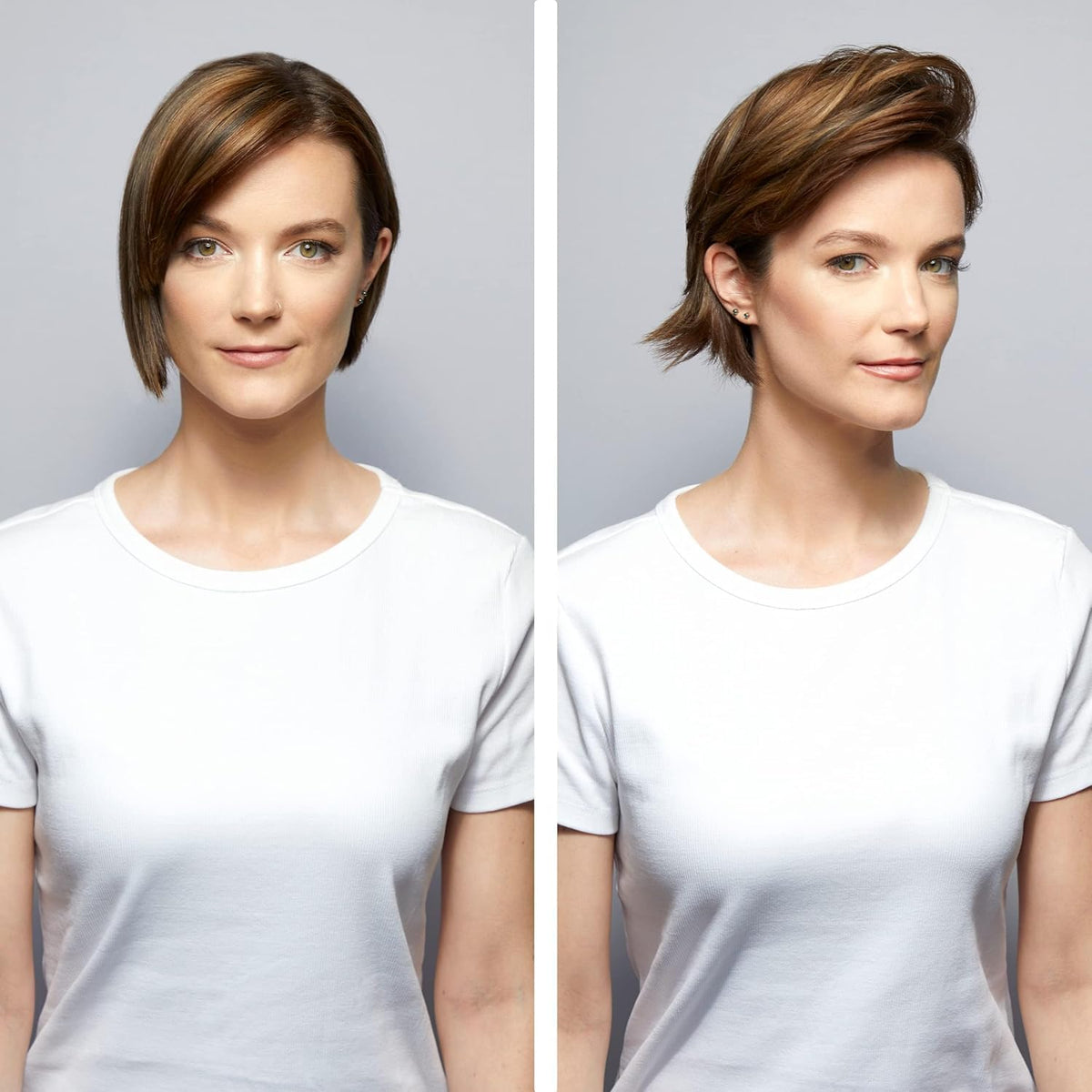 OSiS+ before and after roots showing increased height and matte texture