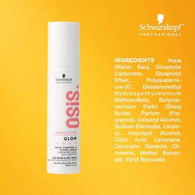 OSiS+ applied to damp hair demonstrating smoother blowout preparation