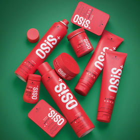 OSiS+ Dust It styled hair lifestyle shot showing textured matte finish and style control