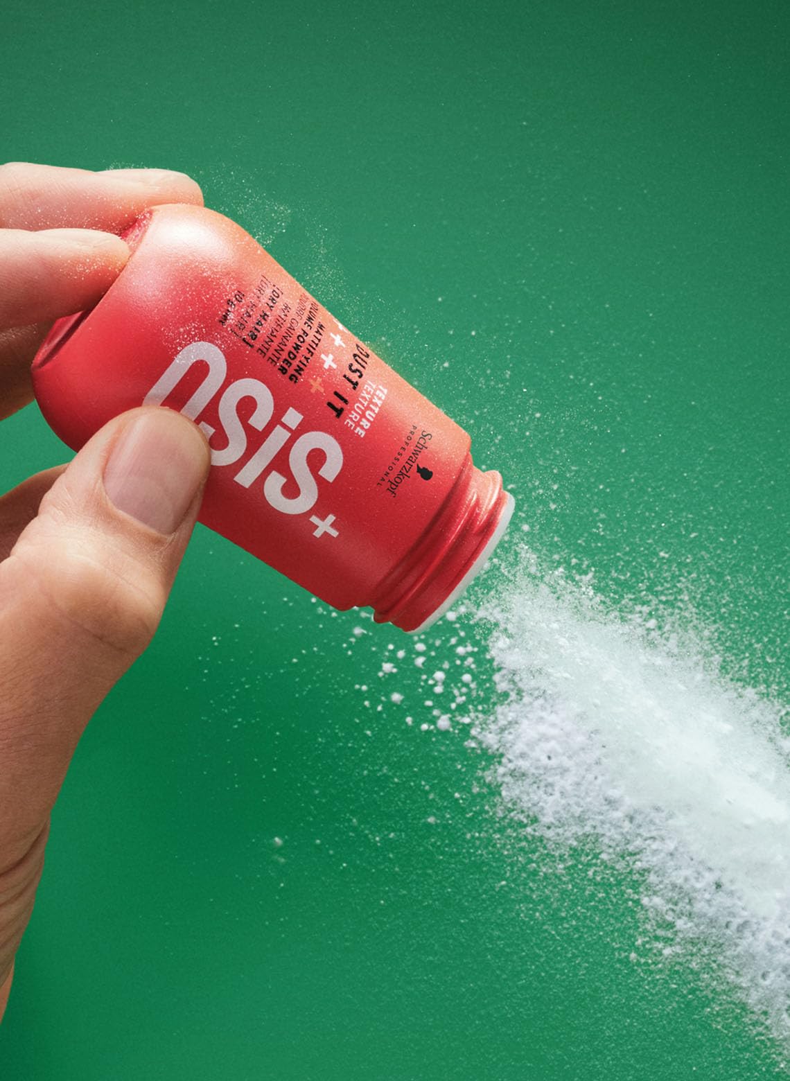OSiS+ Dust It open jar close-up showing fine powder texture for easy application