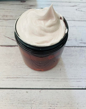 Oslove Organics applied to hair ends to seal moisture and add softness